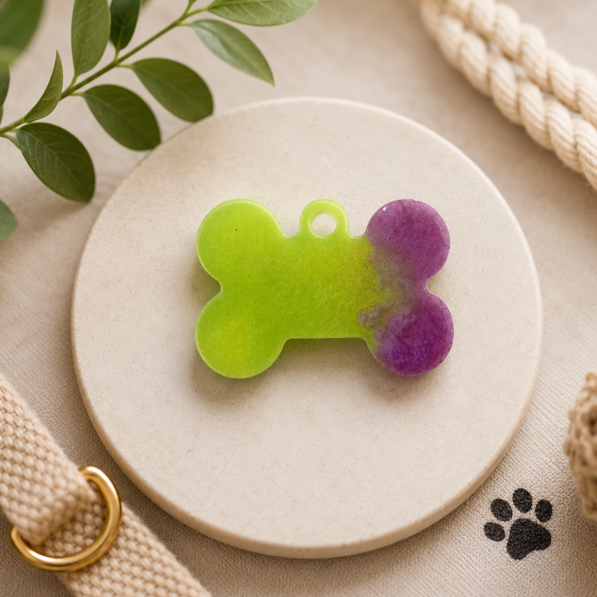 Medagliette Personalizzabili in Resina Glitter per Animali